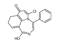 3,4,6,7-Tetrahydro-10-chloro-1-phenyl-8H-pyrido[3,2,1-jk][1,4]benzodiazepine-4,8-dione结构式