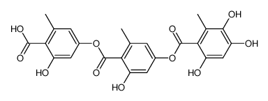 2-Hydroxy-6-methyl-4-[(3,4,6-trihydroxy-2-methylbenzoyl)oxy]benzoic acid 4-carboxy-3-hydroxy-5-methylphenyl ester structure