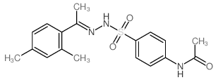 N-[4-[[1-(2,4-dimethylphenyl)ethylideneamino]sulfamoyl]phenyl]acetamide结构式