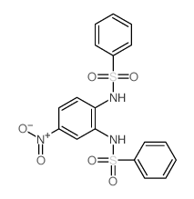 N-[2-(benzenesulfonamido)-5-nitro-phenyl]benzenesulfonamide structure