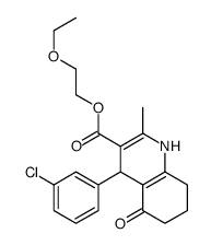 2-ethoxyethyl 4-(3-chlorophenyl)-2-methyl-5-oxo-4,6,7,8-tetrahydro-1H-quinoline-3-carboxylate Structure