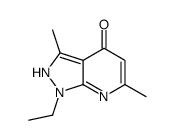 1-ethyl-3,6-dimethyl-2H-pyrazolo[3,4-b]pyridin-4-one Structure