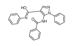 5-benzamido-N,1-diphenylpyrazole-4-carboxamide结构式