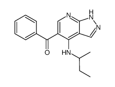 (4-sec-butylamino-1H-pyrazolo[3,4-b]pyridin-5-yl)-phenyl-methanone Structure