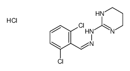 N-[(E)-(2,6-dichlorophenyl)methylideneamino]-1,4,5,6-tetrahydropyrimidin-2-amine,hydrochloride Structure