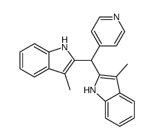 3-methyl-2-[(3-methyl-1H-indol-2-yl)-pyridin-4-ylmethyl]-1H-indole结构式
