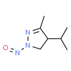 1H-Pyrazole,4,5-dihydro-3-methyl-4-(1-methylethyl)-1-nitroso-结构式