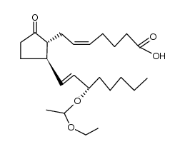 (Z)-7-((1R,2R)-2-((3S,E)-3-(1-ethoxyethoxy)oct-1-en-1-yl)-5-oxocyclopentyl)hept-5-enoic acid结构式