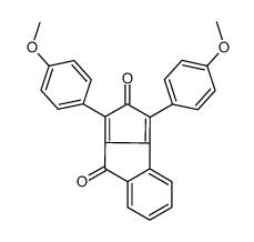 1,3-bis(4-methoxyphenyl)cyclopenta[a]indene-2,4-dione Structure