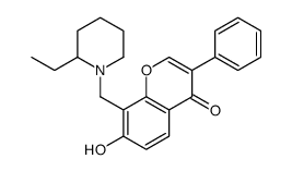 8-[(2-ethylpiperidin-1-yl)methyl]-7-hydroxy-3-phenylchromen-4-one结构式