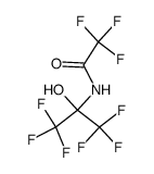 2,2,2-Trifluoro-N-(2,2,2-trifluoro-1-hydroxy-1-trifluoromethyl-ethyl)-acetamide Structure