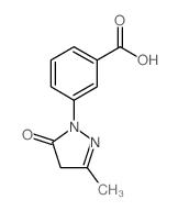 3-(4,5-二氢-3-甲基-5-氧代-1H-吡唑-1-基)苯甲酸结构式