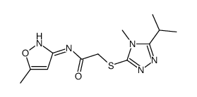 Acetamide, N-(5-methyl-3-isoxazolyl)-2-[[4-methyl-5-(1-methylethyl)-4H-1,2,4-triazol-3-yl]thio]- (9CI) structure