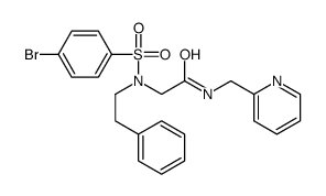 2-[(4-bromophenyl)sulfonyl-(2-phenylethyl)amino]-N-(pyridin-2-ylmethyl)acetamide结构式