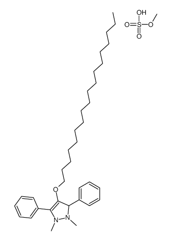 1,2-dimethyl-4-octadecoxy-3,5-diphenyl-1,3-dihydropyrazol-1-ium,methyl sulfate Structure