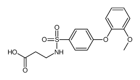 3-((4-(2-甲氧基苯氧基)苯基)磺酰氨基)丙酸结构式