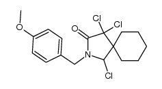 1,4,4-trichloro-2-(4-methoxybenzyl)-2-azaspiro[4.5]decan-3-one结构式