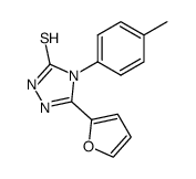 5-furan-2-yl-4-(4-methylphenyl)-4H-1,2,4-triazole-3-thiol结构式