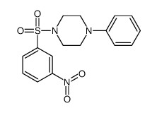 1-(3-nitrophenyl)sulfonyl-4-phenylpiperazine结构式