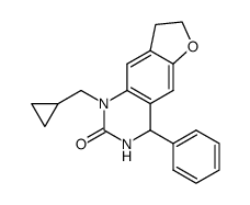 1-cyclopropylmethyl-3,4,7,8-tetrahydro-4-phenyl-furo[2,3-g]quinazolin-2(1H)-one Structure