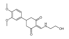 5-(3,4-dimethoxyphenyl)-2-[(2-hydroxyethylamino)methylidene]cyclohexane-1,3-dione结构式