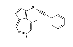 4,6,8-trimethyl-1-(2-phenylethynylsulfanyl)azulene结构式