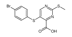 5-(4-bromophenyl)sulfanyl-2-methylsulfanylpyrimidine-4-carboxylic acid Structure