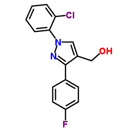 (1-(2-CHLOROPHENYL)-3-(4-FLUOROPHENYL)-1H-PYRAZOL-4-YL)METHANOL结构式