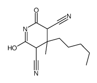 4-methyl-2,6-dioxo-4-pentylpiperidine-3,5-dicarbonitrile结构式