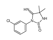 2-(3-chlorophenyl)-4,4-dimethyl-1-oxo-1,2,5-thiadiazolidin-3-imine Structure