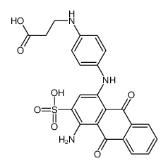 N-[4-[(4-amino-9,10-dihydro-9,10-dioxo-3-sulphoanthracen-1-yl)amino]phenyl]-beta-alanine结构式