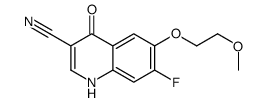 7-Fluoro-6-(2-methoxyethoxy)-4-oxo-1,4-dihydro-3-quinolinecarboni trile Structure