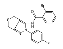 2-bromo-N-[2-(4-fluorophenyl)-4,6-dihydrothieno[3,4-c]pyrazol-3-yl]benzamide结构式