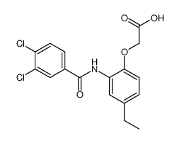 [2-(3,4-Dichloro-benzoylamino)-4-ethyl-phenoxy]-acetic acid Structure