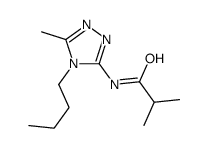 N-(4-butyl-5-methyl-1,2,4-triazol-3-yl)-2-methylpropanamide结构式