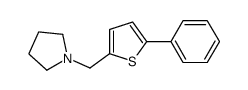 1-[(5-phenylthiophen-2-yl)methyl]pyrrolidine结构式