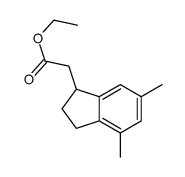 ethyl 2-(4,6-dimethyl-2,3-dihydro-1H-inden-1-yl)acetate结构式