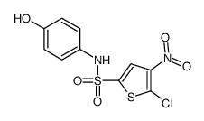 5-chloro-N-(4-hydroxyphenyl)-4-nitrothiophene-2-sulfonamide结构式