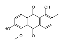 1,6-dihydroxy-5-methoxy-2-methylanthracene-9,10-dione结构式