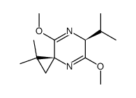 (3S,6S)-5,8-dimethoxy-1,1-dimethyl-6-isopropyl-4,7-diazaspiro[2.5]octa-4,7-diene结构式