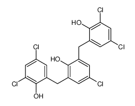 4-chloro-2,6-bis[(3,5-dichloro-2-hydroxyphenyl)methyl]phenol结构式