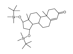 15,17-Bis-O-(tert-butyldimethylsilyl) 15α-Hydroxy Testosterone结构式