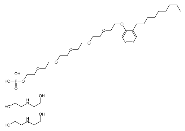 2-(2-hydroxyethylamino)ethanol,2-[2-[2-[2-[2-[2-(2-nonylphenoxy)ethoxy]ethoxy]ethoxy]ethoxy]ethoxy]ethyl dihydrogen phosphate结构式