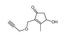 4-hydroxy-3-methyl-2-(prop-2-ynoxymethyl)cyclopent-2-en-1-one Structure