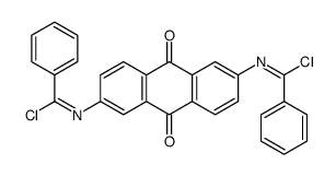 N,N'-(9,10-dihydro-9,10-dioxoanthracene-2,6-diyl)dibenzimidoyl dichloride结构式