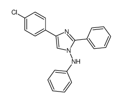 4-(4-chlorophenyl)-N,2-diphenylimidazol-1-amine结构式