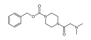 benzyl 4-(2-dimethylaminoacetyl)piperazine-1-carboxylate结构式