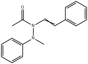 N2-Methyl-N2-phenyl-N1-(2-phenylethenyl)acetohydrazide结构式