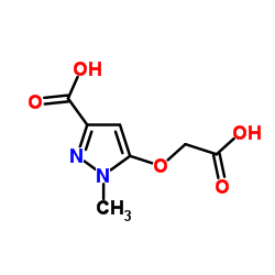 1H-Pyrazole-3-carboxylicacid,5-(carboxymethoxy)-1-methyl-(9CI) Structure