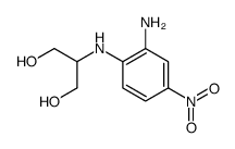 2-[(2-amino-p-nitrophenyl)amino]propane-1,3-diol Structure